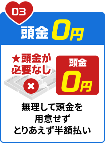 頭金0円